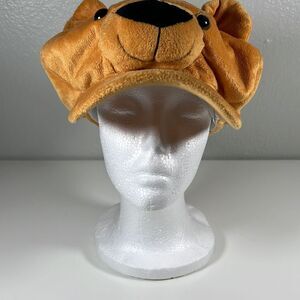 Kid’s Teddy Bear Beret Cap. Brown & White. OSFM